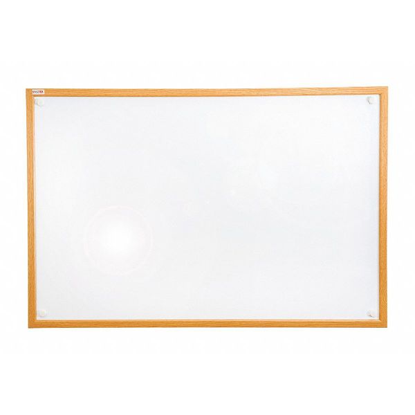 Floortex Steel Dry Erase Board 24"x18", Oak Frame FCVLM2418W