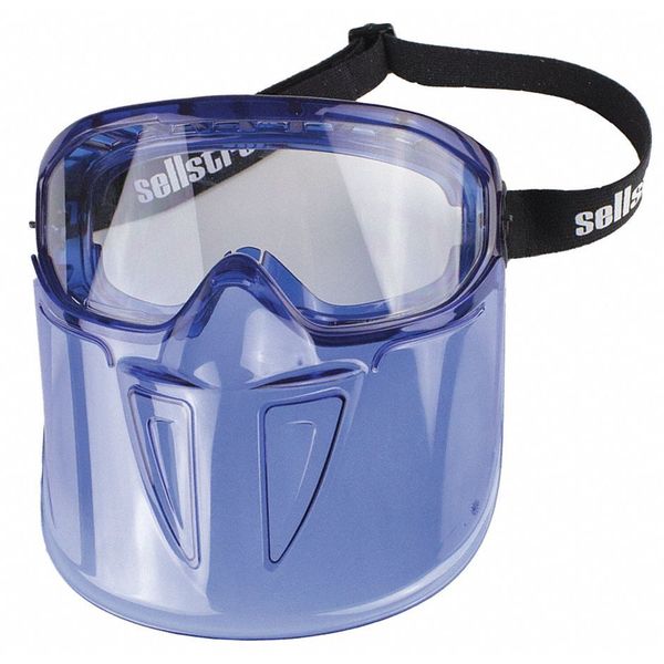 Sellstrom Safety Goggles with Detachable Face Shield, Clear Anti-Fog Lens, GPS300 Series S80300