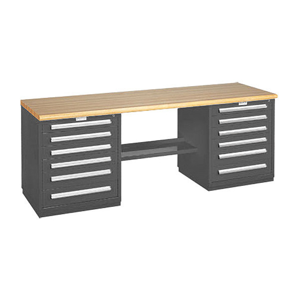 Equipto Modular Drawer Bench-30"Dx8FtWx34"H 2596-8W