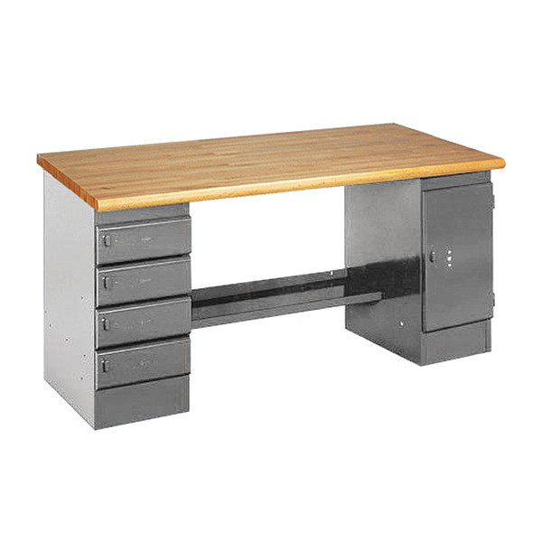 Equipto Pedestal Bench, LG 255-6W-LG