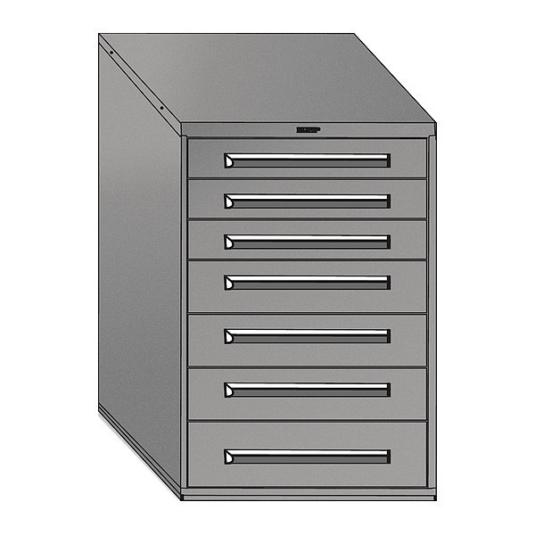 Equipto Mod Drawer Cabinet W/ Divider, 30", BK 4416-01-BK