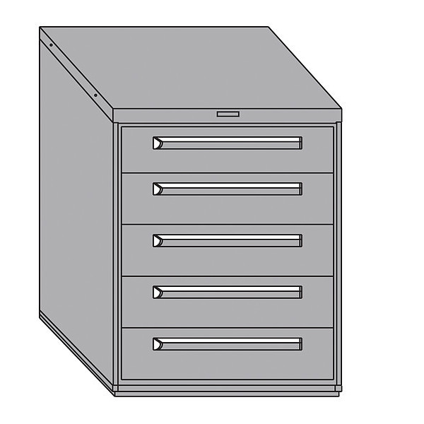 Equipto Mod Drawer Cabinet W/O Dividers, 30", BK 443038-005MT-BK