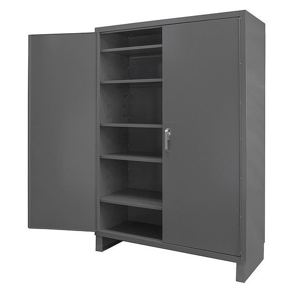Durham Mfg Cabinet, 60"W, 14 gauge, 6" legs, 5 adjustable shelves SSC-602484-5S-95