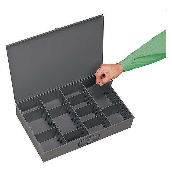 Durham Mfg Large Compartment Box For Small Parts Strg, Ajdstbl Drwr, 18X12X3, 8Lbs 119-95