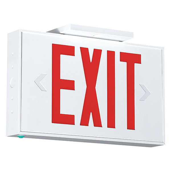 Compass LED Exit Sign AC-Only, Red/White, 120/277v CSAUER
