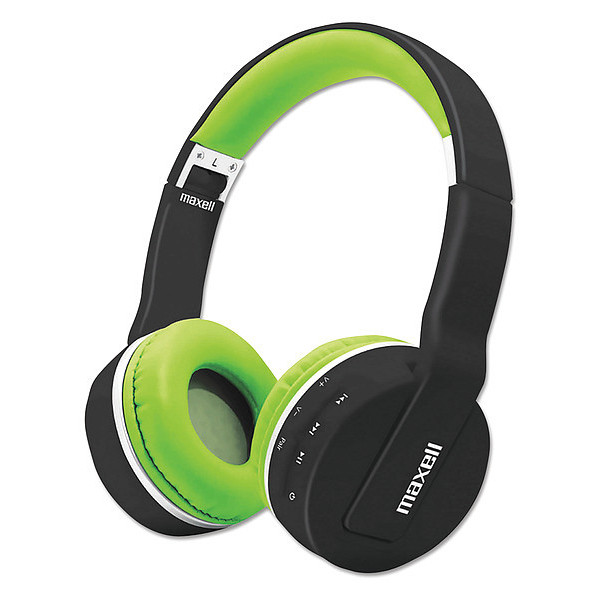 Maxell Bluetooth Headphone with MIC, Black/Green 199752