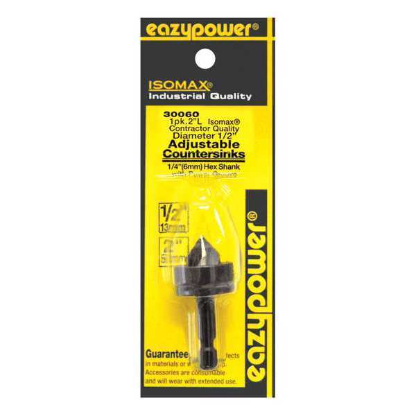 Eazypower Adjustable Countersink, 1/2", 1/4" Shank 30060