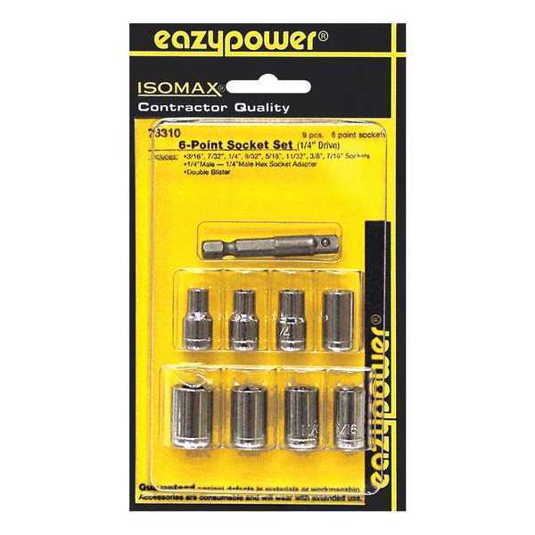 Eazypower Socket Adapter Set, 1/4", 9 pcs. 73310