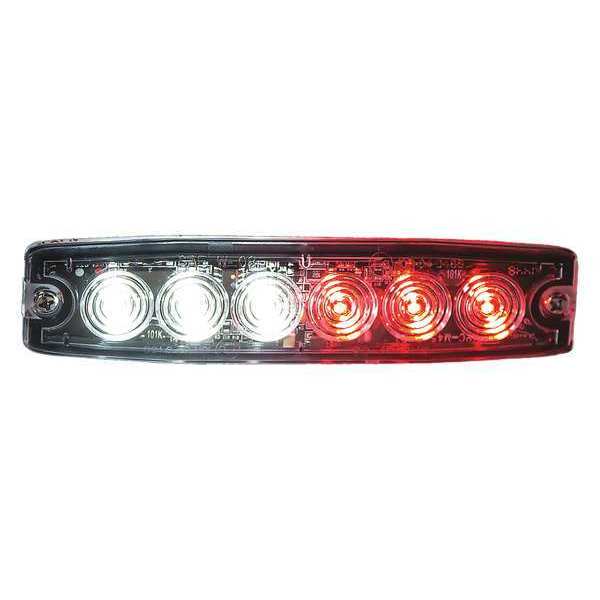 Buyers Products Ultra Thin 5 Inch Clear/Red LED Strobe Light 8892207