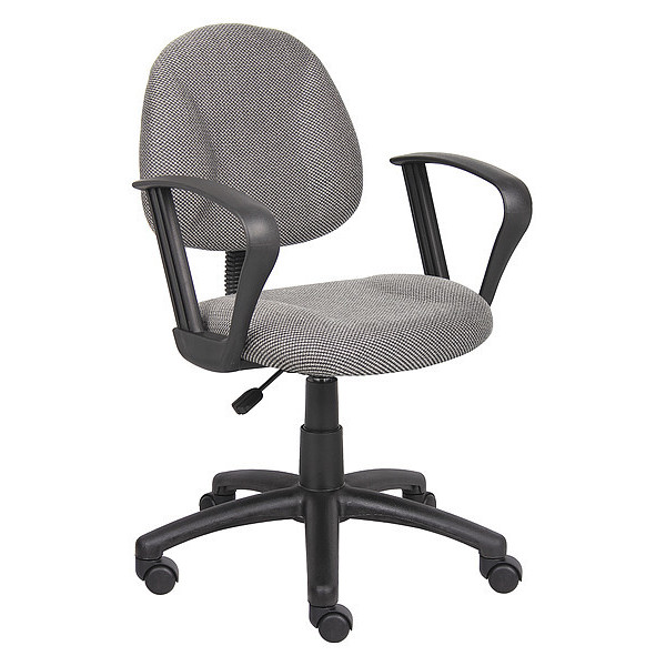 Boss GrayPosture Deluxe Office Task Chair, 25"L40"H, Loop, TweedSeat, B317Series B317-GY