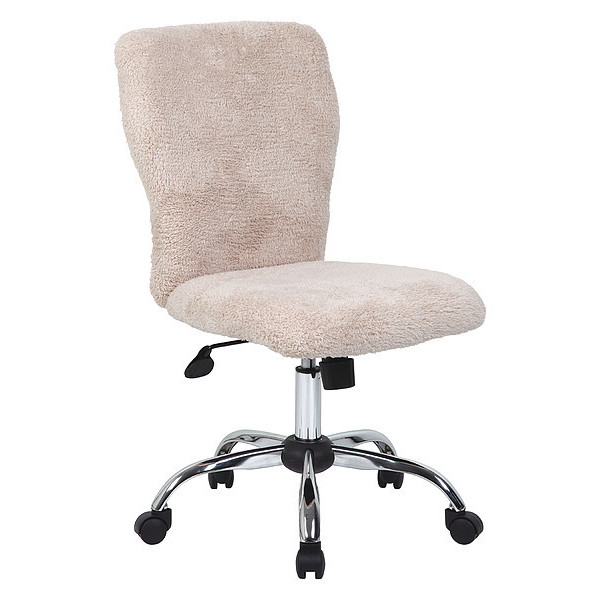 Boss CreamFur Office Chair, 26"L39"H, Armless, FabricSeat, B220Series B220-FCRM