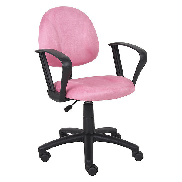 Boss PinkDeluxe Posture Chair, 25"L40"H, Loop, MicroFiberSeat, B327Series B327-PK