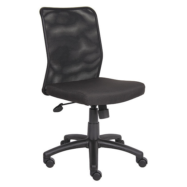 Boss Mesh Task Chair, Armless, Black B6105