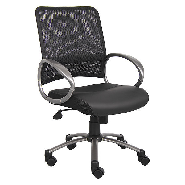 Boss Leather Task Chair, Loop, Black B6406