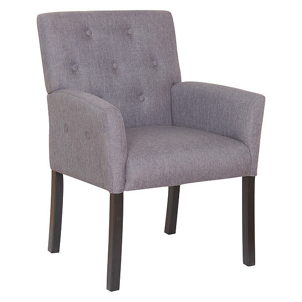 Boss Taylor Chair, 27-1/2"L27"H, Fixed, FabricSeat B669BK-SG