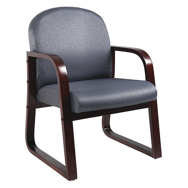 Boss Gray Side Chair, 24 in W 25" L 34" H, Fixed, Fabric Seat, B9570 Series B9570-GY