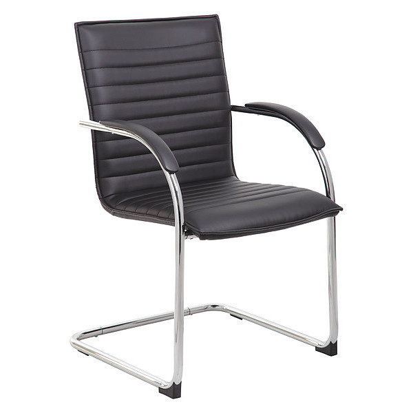 Boss BlackSide Chair, 24-1/2"L37-1/2"H, Fixed, VinylSeat, B9536Series B9536-BK-2