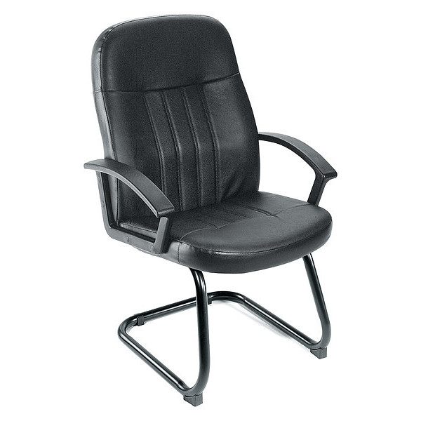 Boss BlackExecutive Chair, 26"L41"H, Loop, LeatherSeat B8109