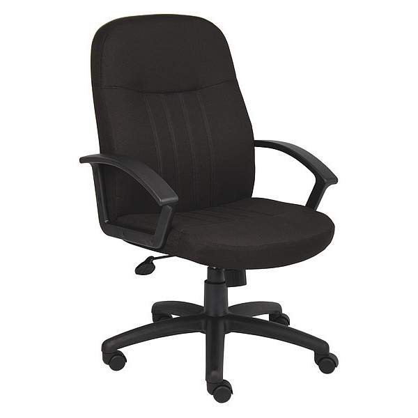 Boss BlackManagers Chair, 27"L44"H, Loop, FabricSeat B8306-BK