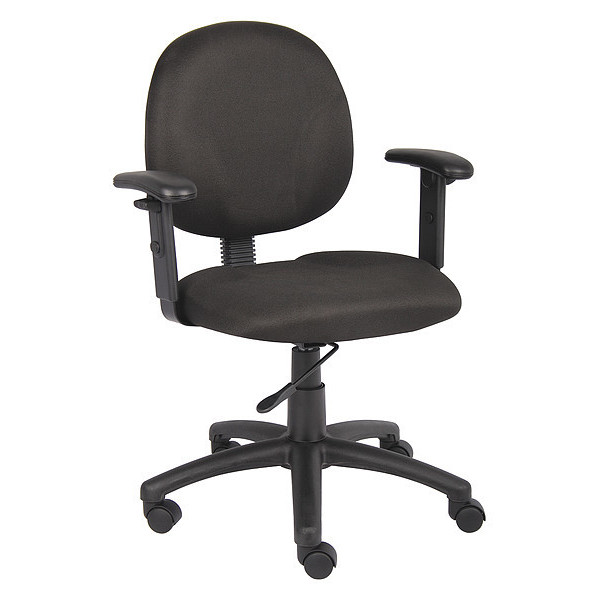 Boss Fabric Task Chair, Adjustable, Black B9091-BK