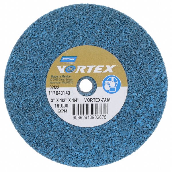 Norton Abrasives Bond Non Woven Wheel, 3" dia, 18,100 RPM 66261080267