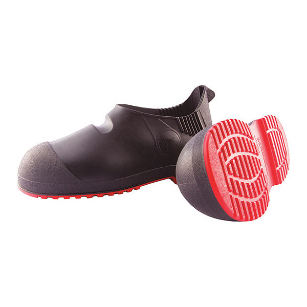 Tingley Full Sized PVC Overshoe, 5.5" High, Chemical Resistant 2X, Color: Black/Red 45811