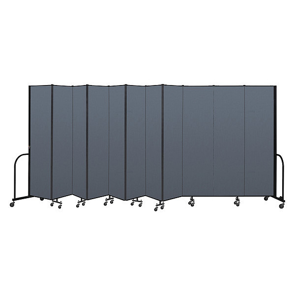 Screenflex Portable Room Divider, 11 Panel, 7 ft. 4"H CFSL7411-DB