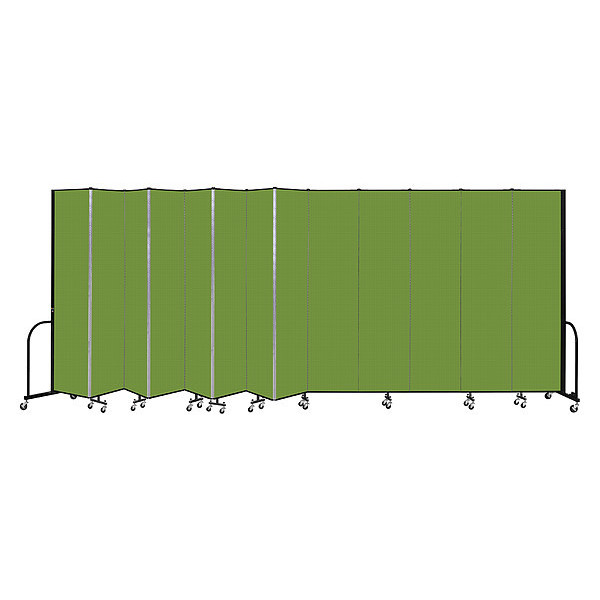 Screenflex Portable Room Divider, 13 Panel, 8 ft. H x CFSL8013-DA
