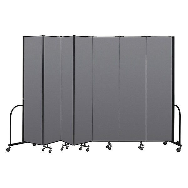 Screenflex Portable Room Divider, 7 Panel, 8 ft. H CFSL807-DG
