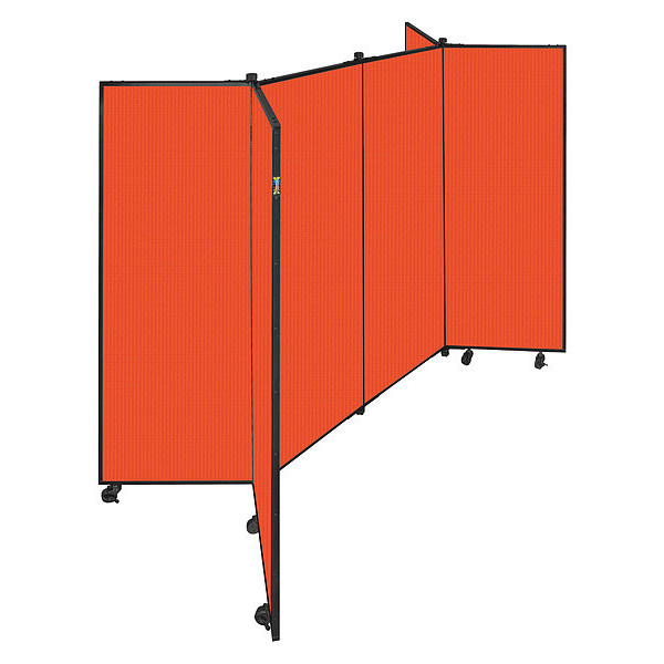 Screenflex Display Tower, 6 Panel, 5ft.9"H, Orange CDS606-DJ