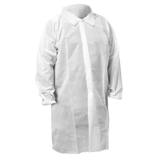 Kleenguard Lightweight Lab Coat, 4-Snap Closure, 50 PK 67318