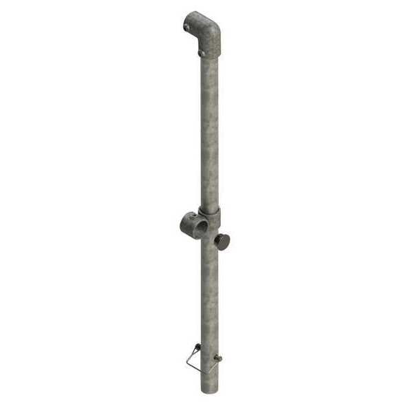 Railguard 200 End Kit, Straight Stanchion, Galvanized 409140