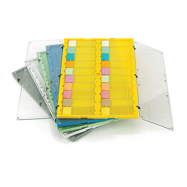 Globe Scientific Slide File Folder Clear Hinged Lid, PK12 513029A