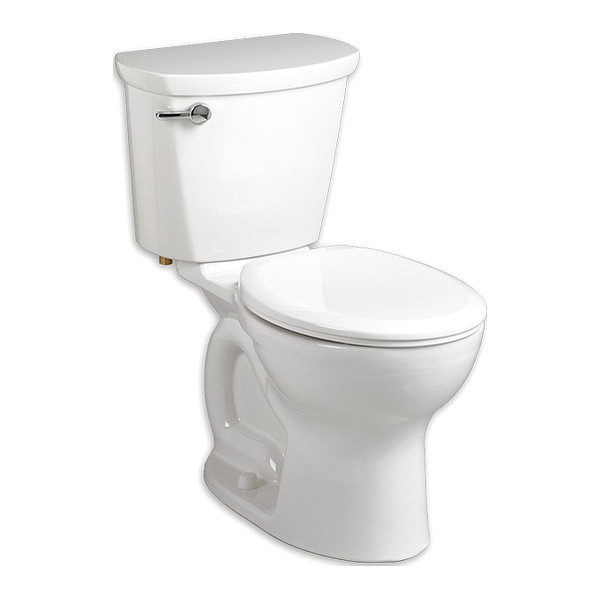American Standard Cadet Pro Round Front Toilet 10 Inch Rou, 1.6 gpf, Cadet Flushing System, Floor Mount, Round, White 215DB.004.020