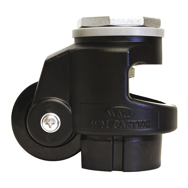 Wmi Roll/Set Leveling Caster, Load Rating 1100lbs, 5/8", 11 Stem Mounted WMPIN-120S-BLK