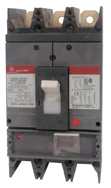 Ge Molded Case Circuit Breaker, TJJ Series 400A, 2 Pole, 600V AC TJJ426400WL