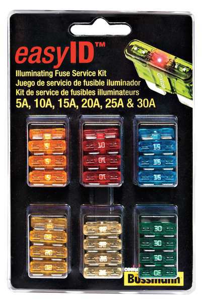 Eaton Bussmann Automotive Fuse Kit, ATM Series, 36 Fuses Included 5 A to 30 A, Not Rated ATM-ID-SK