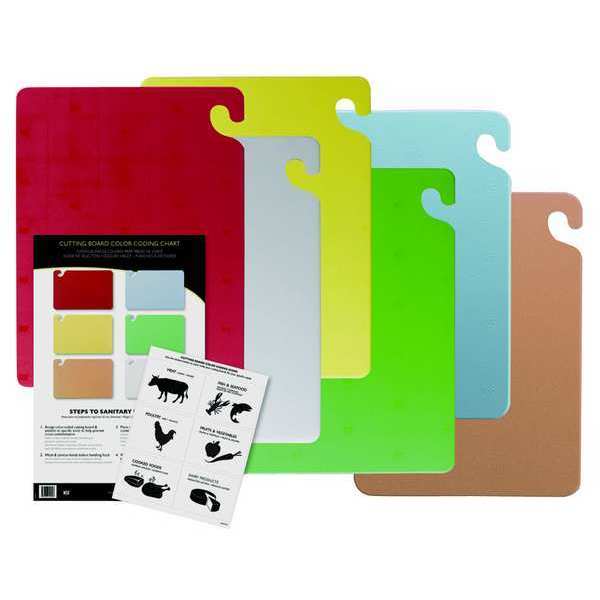 6-Board Color-Coded Cutting Board Set - 18 x 24
