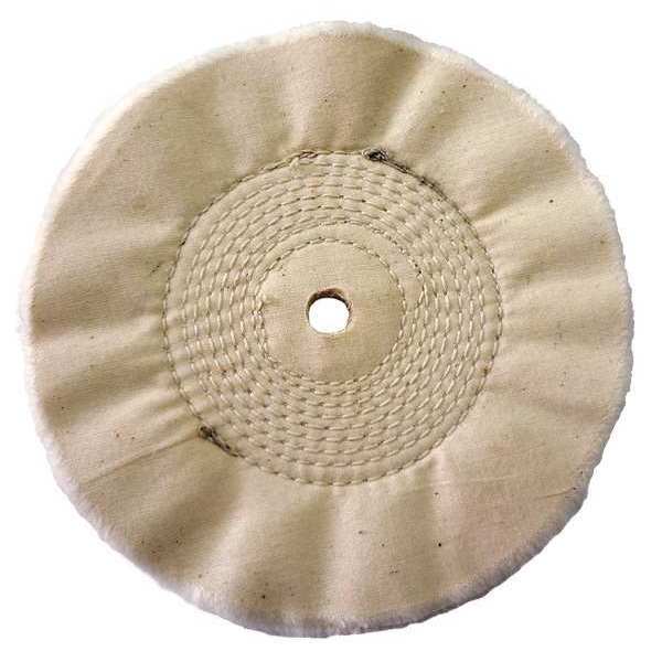 Zoro Select Buffing Wheel, Center Sewn, 8 In Dia. 6A826