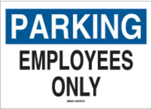 Brady Parking Sign, 10"H, 14"W, Aluminum, 43437 43437