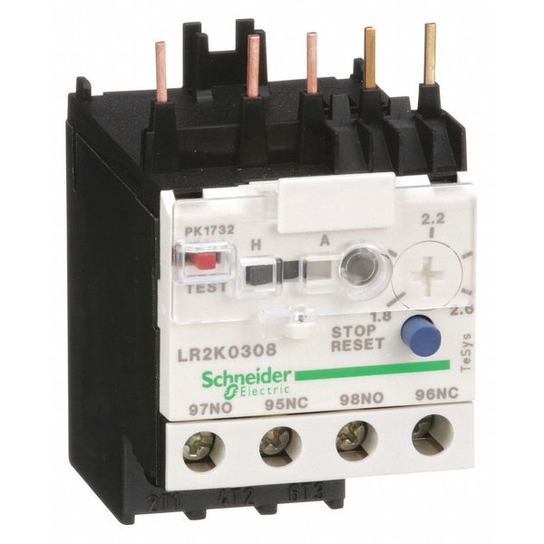 Schneider Electric Overload Relay, 1.80 to 2.60A, Class 10, 3P LR2K0308