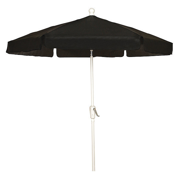 Fiberbuilt Garden Umbrella Crank White, Black, 7.5 ft. 7GCRW-BLACK