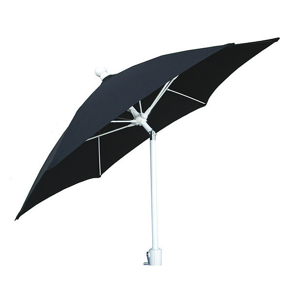 Fiberbuilt Patio Tilt Umbrella Crank White, Black, 7.5 ft. 7HCRW-T-BLACK