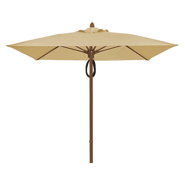 Fiberbuilt Mrkt Umbrella 4Rib Plly Pin, Linen, 7.5Ft 7SQMPPCB-4633