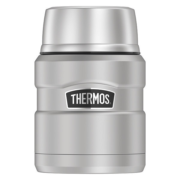 Thermos Stainless King 16 Ounce Food Jar with Folding Spoon, Stainless Steel