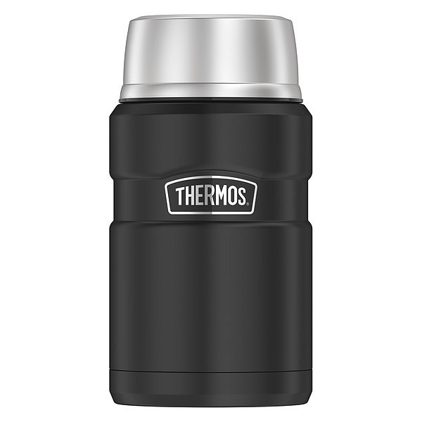 Thermos Stainless Steel Food Jar, 24 oz., Matte Black, Hot 14 Hrs