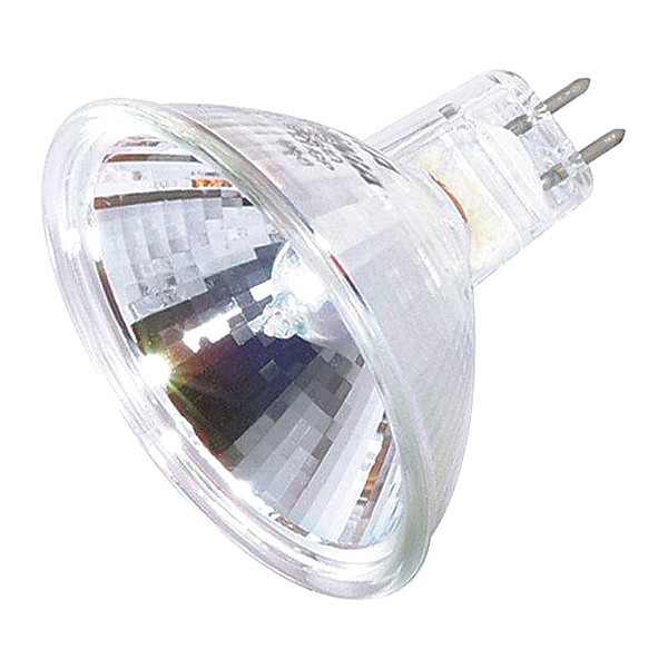 Satco 20W MR16 Halogen Light Bulb - Miniature 2 Pin Round Base - Clear Finish S1966