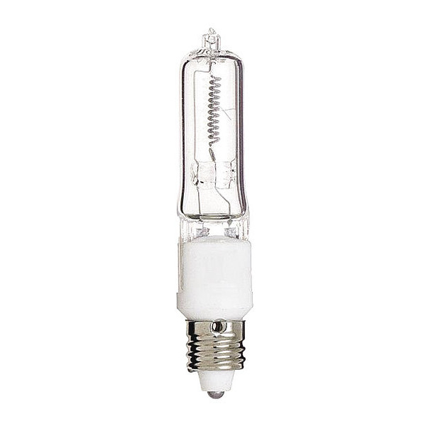Satco 50W T4 Halogen Light Bulb - Mini Candelabra Base - Clear Finish S3198