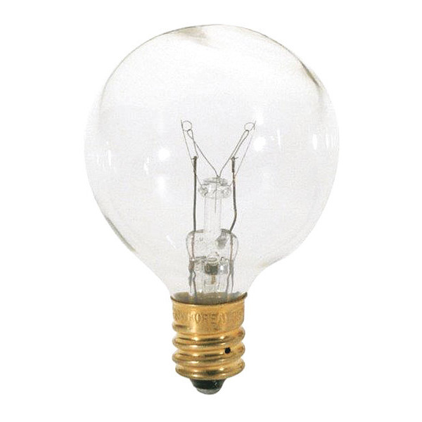 Satco 15 W G12 1/2 Incandescent - Clear - 1500 Hours - 100L - Candelabra Base - 120V S3845