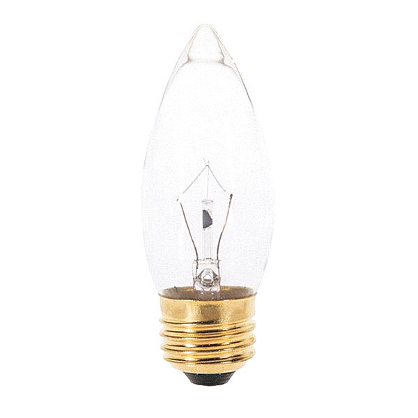 Satco 25 W B11 Incandescent - Clear - 1500 Hours - 210L - Medium Base - 120V S3231